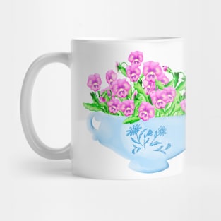 Pansies in a bowl Mug